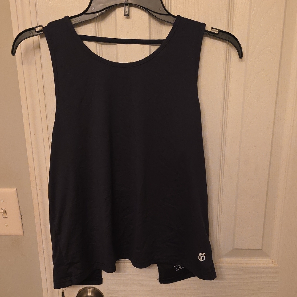 Born Primitive Open Crisscross Back Black Tank Top